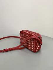 Uubags Moynat Camera Bag In Red Canvas M 22x14x6.5cm  - 4