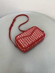Uubags Moynat Camera Bag In Red Canvas M 22x14x6.5cm  - 2