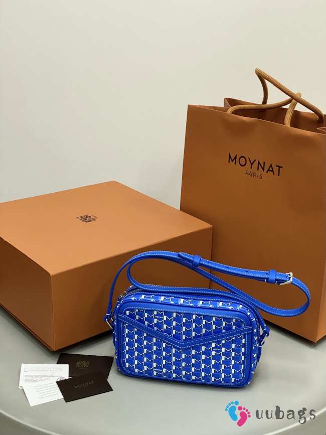 Uubags Moynat Camera Bag In Blue Canvas M 22x14x6.5cm - 1