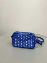 Uubags Moynat Camera Bag In Blue Canvas M 22x14x6.5cm - 2