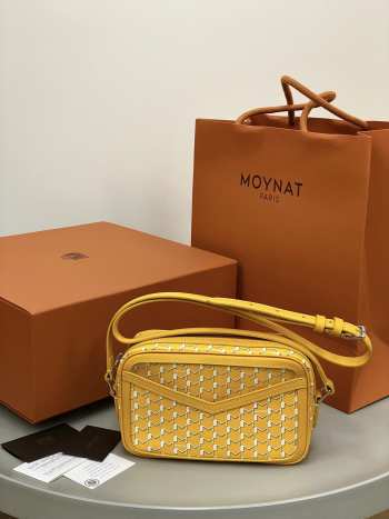 Uubags Moynat Camera Bag In Yellow Canvas M 22x14x6.5cm