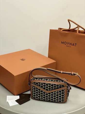 Uubags Moynat Camera Bag In Brown Canvas M 22x14x6.5cm