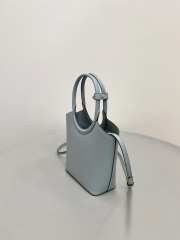 Uubags Miu Miu Ivy Leather Handbag In Lake Blue 19x17x8cm - 4