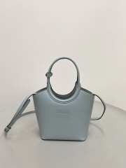 Uubags Miu Miu Ivy Leather Handbag In Lake Blue 19x17x8cm - 6