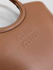 Uubags Miu Miu Ivy Leather Handbag In Caramel 19x17x8cm - 6
