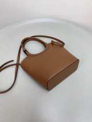 Uubags Miu Miu Ivy Leather Handbag In Caramel 19x17x8cm - 5
