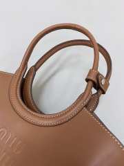 Uubags Miu Miu Ivy Leather Handbag In Caramel 19x17x8cm - 4