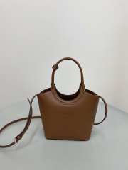 Uubags Miu Miu Ivy Leather Handbag In Caramel 19x17x8cm - 2