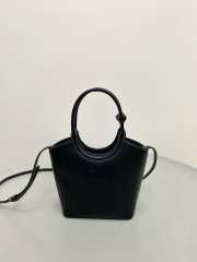 Uubags Miu Miu Ivy Leather Handbag In Black 19x17x8cm - 2
