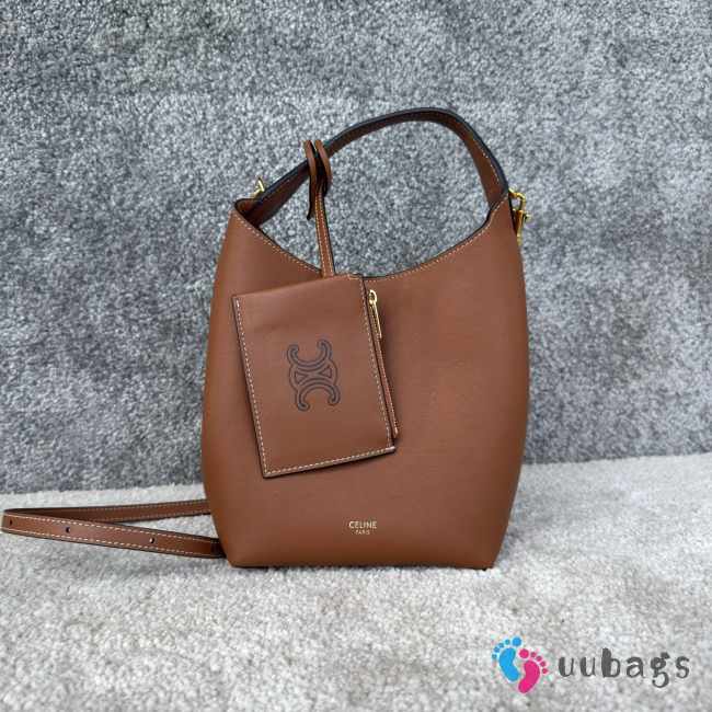 Uubags Celine Small Hobo Bag In Tan Supple Smooth Calfskin 18x31x6cm - 1
