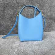 Uubags Celine Small Hobo Bag In Blue Supple Smooth Calfskin 18x31x6cm - 6