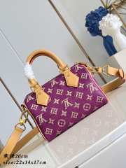 Uubags Louis Vuitton M28088 Speedy P9 Bandoulière 20 Bag In Golden Lotus Purple Calfskin 22x14x17.5cm - 6