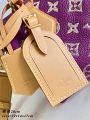 Uubags Louis Vuitton M28088 Speedy P9 Bandoulière 20 Bag In Golden Lotus Purple Calfskin 22x14x17.5cm - 3