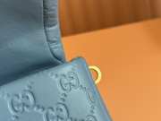 Uubags Gucci Milano GG Small Blue GG Leather Top Handle Bag 22x13x6cm - 5