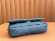 Uubags Gucci Milano GG Small Blue GG Leather Top Handle Bag 22x13x6cm - 3