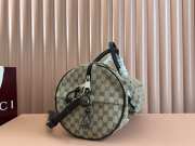 Uubags Gucci GG canvas large duffle bag beige and ebony canvas with brown 42x22x22cm - 6