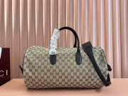Uubags Gucci GG canvas large duffle bag beige and ebony canvas with brown 42x22x22cm - 5