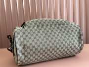 Uubags Gucci GG canvas large duffle bag beige and ebony canvas with brown 42x22x22cm - 4