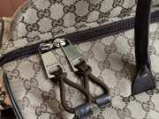 Uubags Gucci GG canvas large duffle bag beige and ebony canvas with brown 42x22x22cm - 2