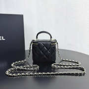 Uubags Chanel Mini Lambskin Top Handle Vanity Case With Chain Gold-Tone Metal 11x7x9cm - 4