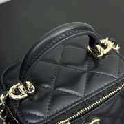 Uubags Chanel Mini Lambskin Top Handle Vanity Case With Chain Gold-Tone Metal 11x7x9cm - 3
