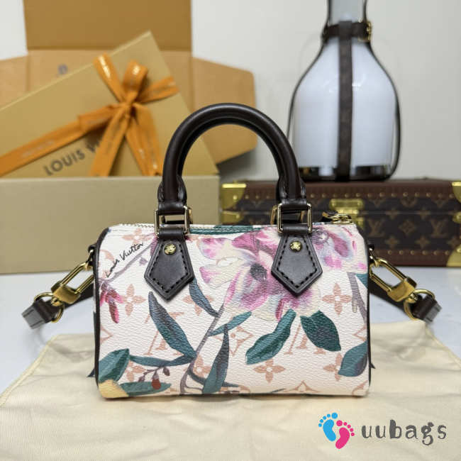 Uubags Louis Vuitton M29149 Nano Speedy Bag Monogram Dune Pattern 16x12.5x10cm - 1
