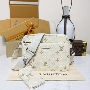 Uubags Louis Vuitton M28854 Trio Messenger Bag In Ecru White 25x18.5x7cm