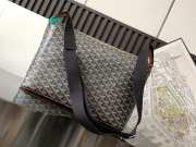 Uubags Goyard Capetien messenger MM bag in black & tan 26x13x39cm - 5