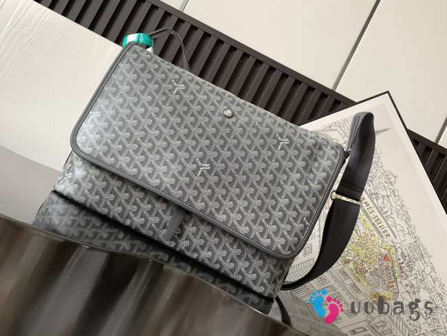 Uubags Goyard Capetien messenger MM bag in grey 26x13x39cm - 1