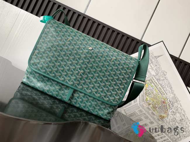 Uubags Goyard Capetien messenger MM bag in green 26x13x39cm - 1