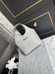 Uubags Chanel AS6132 small shopping bag calfskin and gold-plated metal in grey 27.5x21x10cm - 2