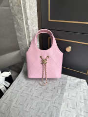 Uubags Chanel AS6132 small shopping bag calfskin and gold-plated metal in pink 27.5x21x10cm - 1