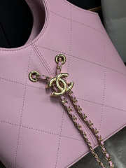 Uubags Chanel AS6132 small shopping bag calfskin and gold-plated metal in pink 27.5x21x10cm - 3