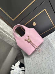 Uubags Chanel AS6132 small shopping bag calfskin and gold-plated metal in pink 27.5x21x10cm - 2