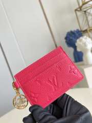Uubags Louis Vuitton LV Charms Card Holder In Strawberry Pink 10.2x7.3x0.3cm - 3
