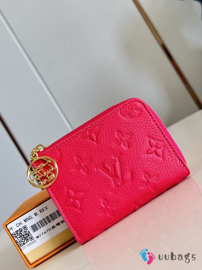 Uubags Louis Vuitton M27670 Zippy Coin Purse In Strawberry Pink 11x8.5x1.5cm - 1