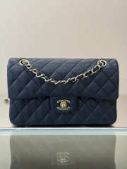 Uubags Chanel Small Classic 11.12 Handbag Caviar & Gold-Tone Metal In Dark Blue 23cm - 1