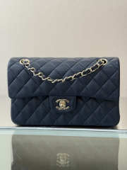 Uubags Chanel Small Classic 11.12 Handbag Caviar & Gold-Tone Metal In Dark Blue 23cm - 5
