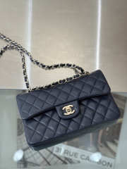 Uubags Chanel Small Classic 11.12 Handbag Caviar & Gold-Tone Metal In Dark Blue 23cm - 4