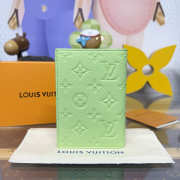 Uubags Louis Vuitton M27678 Passport Cover In Apple Green 10x14x2.5cm - 3