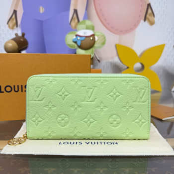 Uubags Louis Vuitton M27715 Zippy Wallet In Apple green 19.5x10.5x2.5cm