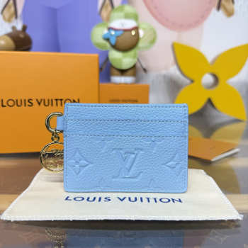 Uubags Louis Vuitton M27485 LV Charms Card Holder In Grape Blue 10.2x7.3x0.3cm