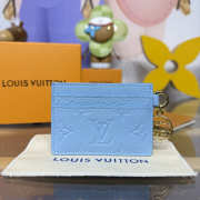 Uubags Louis Vuitton M27485 LV Charms Card Holder In Grape Blue 10.2x7.3x0.3cm - 6