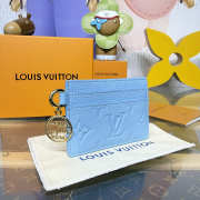 Uubags Louis Vuitton M27485 LV Charms Card Holder In Grape Blue 10.2x7.3x0.3cm - 4