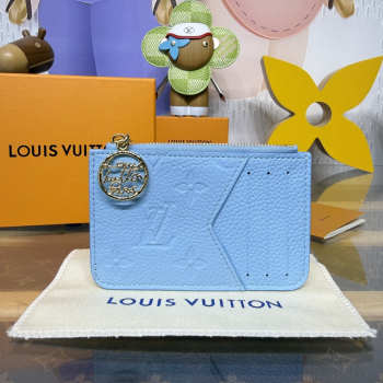Uubags Louis Vuitton M27668 Romy Card Holder In Grape Blue 12x8x0.8cm 
