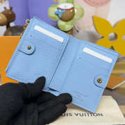 Uubags Louis Vuitton M27488 Lisa Wallet In Grape Blue 9x11.5x1.5cm - 3