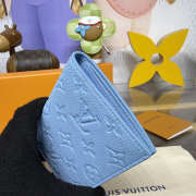 Uubags Louis Vuitton Passport Cover Monogram Empreinte Leather In Grape Blue 10x2.5x14cm - 3