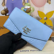 Uubags Louis Vuitton M27664 Sarah Wallet In Grape Blue 19x10.5x2cm - 4