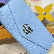 Uubags Louis Vuitton M27664 Sarah Wallet In Grape Blue 19x10.5x2cm - 2
