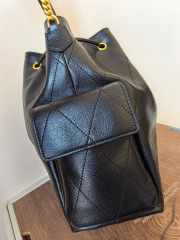 Uubags Tory Burch Charlie quilted drawstring shoulder bag in black 30x31x12.5cm - 2